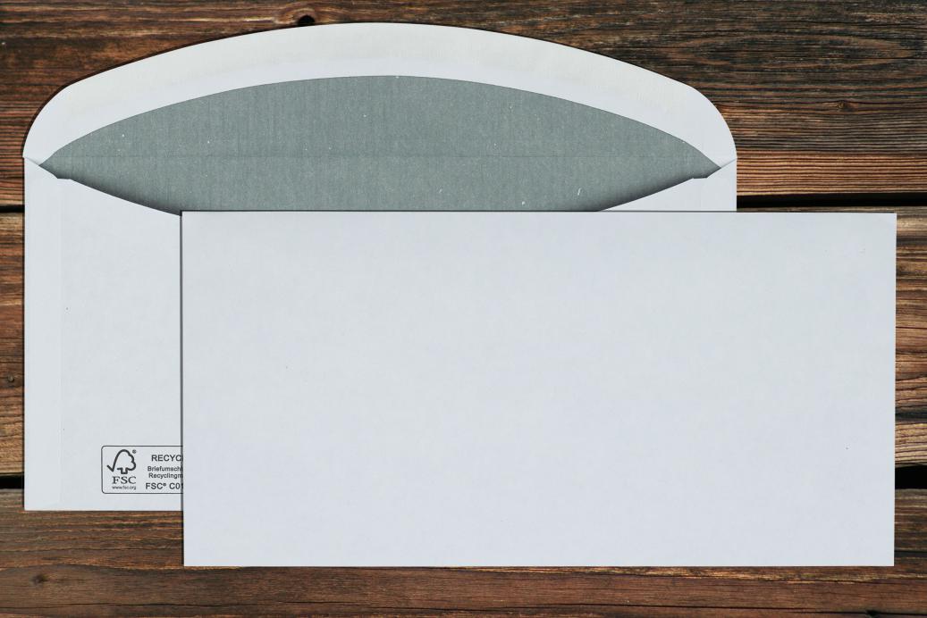 Kuvertierhüllen C6/5 114x229 mm Nassklebend Recycling Weiß 80 g/qm